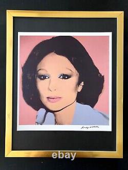Andy Warhol Vintage 1984 Farah Dibah Imprimé Signé Monté Et Encadré