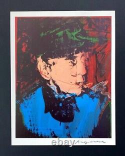 Andy Warhol Vintage 1984 Homme Ray Imprimé Signé Monté Et Encadré