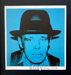 Andy Warhol Vintage 1984 Imprimé Joseph Beuys Signé Monté Et Encadré