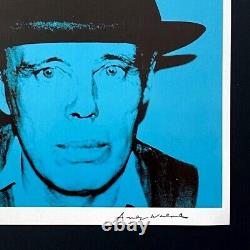 Andy Warhol Vintage 1984 Imprimé Joseph Beuys Signé Monté Et Encadré