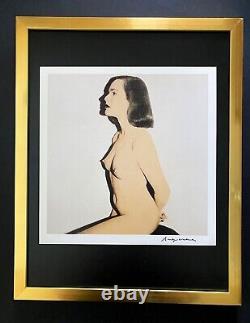 Andy Warhol Vintage 1984 Pat Hearn Art Nude Imprimé Signé Monté Et Encadré