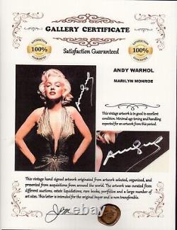 Andy Warhol Vintage Print Matted 11x14 Cadre Prêt Signature Signée À La Main