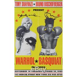 Andy Warhol (artiste) & Jean-michel Basquiat (artiste) Signé Affiche De L'exposition