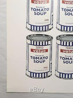 Assiette Banksy Soup Cans Signé Poster, Official Banksy Authentic