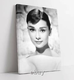 Audrey Hepburn 2 Toile d'art mural avec effet flottant/cadre/image/affiche-impression noir