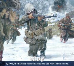 Band Of Brothers Print Représentant Ron Speirs Et Dédicacé Par 14 Vétérinaires Bastogne