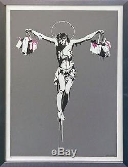 Banksy Christ With Shopping Bags 2004 Signé Imprimer Lutte Antiparasitaire Gallart