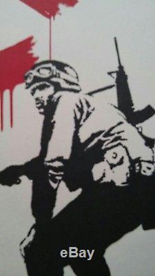 Banksy Cnd Soldats Un Signé Ex Cond Copie Originale