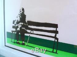 Banksy Green Test Weston Super Mare Test Backdoor Imprimer Très Rare Encadrée Jamais Accrochée