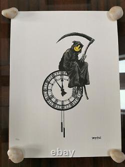 Banksy Grim Reaper 19 / 150 Avec Signe Et Certificat Dismalad Kaws