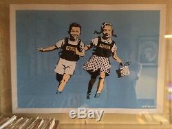 Banksy Jack & Jill / Police Enfants Signed Imprimer L'écran Avec Coa