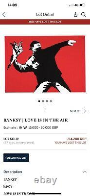 Banksy Litta Love Is In The Air With Coa