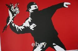 Banksy Love Est In The Air Flower Thrower Edition Limitée Un Signé 1/500 Wcp
