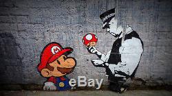 Banksy Mario Brother Police Large Large Canvas