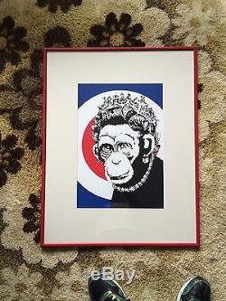 Banksy Monkey Queen Impression Originale (non Signée)