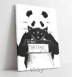 Banksy Panda Mugshot Toile Wall Art Float Effet/image/affiche Imprimé