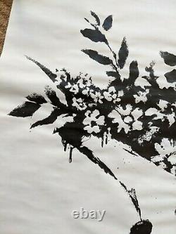 Banksy Produit Intérieur Brut Flower Thrower Limited Edition Écran Imprimer Pow
