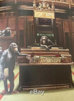 Banksy Singe Déconcentrée Parlement Poster Sotheby Aux Enchères Produit Intérieur Brut