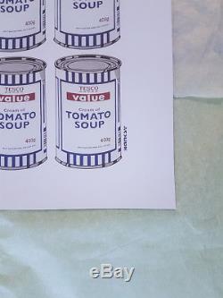 Banksy Soup Cans Lithograph Assiette Originale Signée Authentic Walled Off