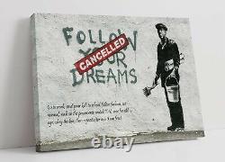 Banksy Suivre les Rêves 2 Grande Toile Art Effet Flottant/Cadre/Photo/Poster Imprimé