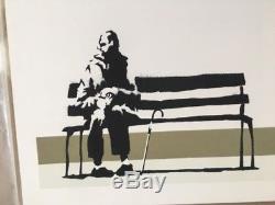 Banksy Weston Super Mare Signé Original Imprimer 2003 Coa Lutte Antiparasitaire Sans Cadre
