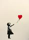 Banksy'girl With Balloon 'édition Non Signée De 600, À L'état Neuf Avec Pc Coa