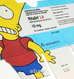 Bart On Ritalin Poster Par Ben Frost Signed The Simpsons Print X/40 Sold Out