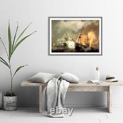Bataille navale d'Ivan Aivazovsky à Navarin (1846) Affiche photo peinture d'art