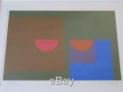 Bob Crossley (1912-2010) Une Paire D'art Énorme Pop Art Crayonné Sérigraphie Signée Années 1960