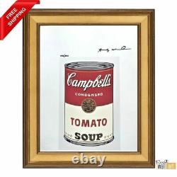 Campbell Soup Par Andy Warhol Original Hand Signed Print Avec Coa