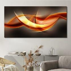 Canvas Print Abstract Waves Picture Grand Salon Mur Art 140x70