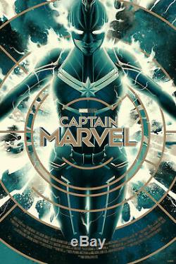 Captain Marvel Variante De Matt Taylor Affiche Mondo Marvel Art Print Gid