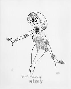 Carol Channing Vente! Lithographie De L'édition Limitée Double-signed Par Al Hirschfeld