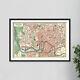 Carte Vintage De Bristol De 1900 Photo Impression Poster Cadeau Ancien Historique