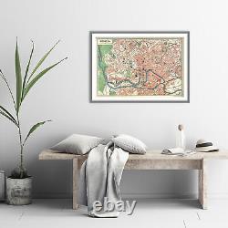 Carte vintage de Bristol de 1900 Photo Impression Poster Cadeau Ancien Historique