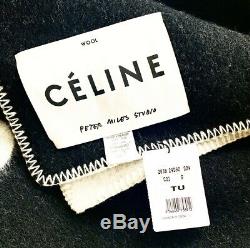 Celine Limited Edition Peter Miles Artiste Imprimer Fw18 Blanket Coat Poncho