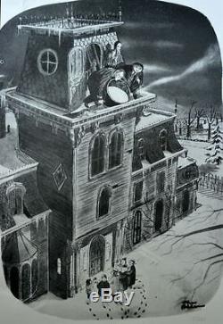 Charles Addams Addams Family Edition Limitée N ° 13/500 Carolers Imprimés