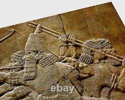 Chasse au lion d'Ashurbanipal, impression encadrée sur toile, affiche Babylonienne Sumérienne