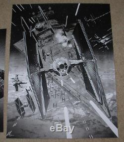 Chris Skinner Star Wars Points De Vue Cravate De Combat X-wing Art Print Affiche Métallique