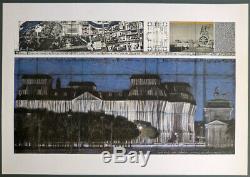 Christo + Jeanne-claude Main Signiert Wrapped Reichstag Auf Bütten 1994