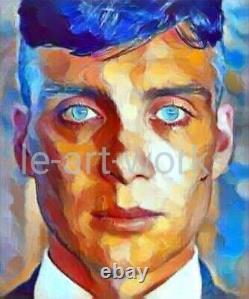 Cillian Murphy Thomas Shelby Peaky Blinders IMPRESSION DE PEINTURE ACRYLIQUE ORIGINALE