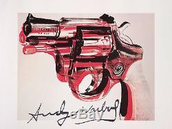 Complementer Andy Warhol Signature À Main Signature Gun Imprimer Avec C. O. A