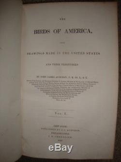 Complete 7 Volume J. J. Audubon Birds Of America 1ère Édition Set 1840-tous 500 Plaques
