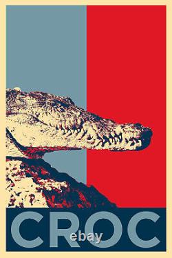 Crocodile Art Print'hope' Affiche Photo Cadeau Amoureux D'animaux Alligator Croc