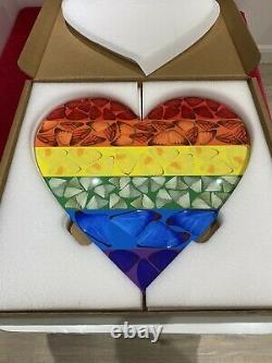 Damien Hirst Grand Butterfly Rainbow Heni Coeur Numéroté Et Signé