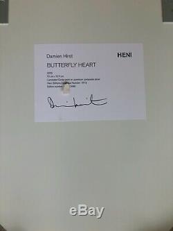 Damien Hirst Grand Papillon De Coeur Heni H7 3 Signé En Main