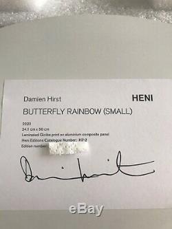 Damien Hirst Petit Papillon Arc-en-h7-2 Numérotée Et Signée Comme Coeur
