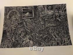 David Welker Maze Crayon Édition Art Print Signé Rare XX / 150 Rift Phish