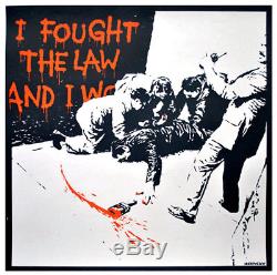 Deux Sérigraphies Banksy 1 Prix J'ai Combattu La Loi Et La Vente Se Termine