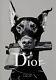 Dior Dog & Gun Affiche A4, A3, A2, A1, A0 /canvas Encadrée D'art Fini Maison